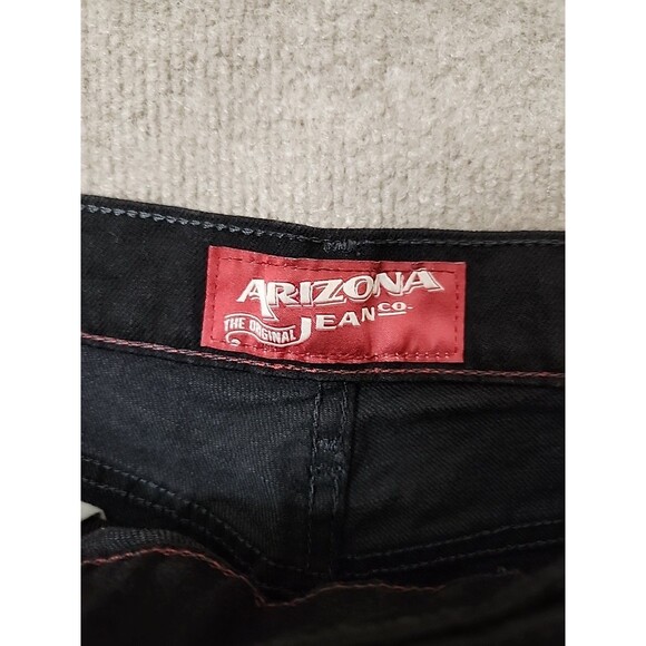 Arizona Relaxed Straight Leg Jeans Mens 38x32 Black Flex Denim Stretch NEW - Picture 9 of 12